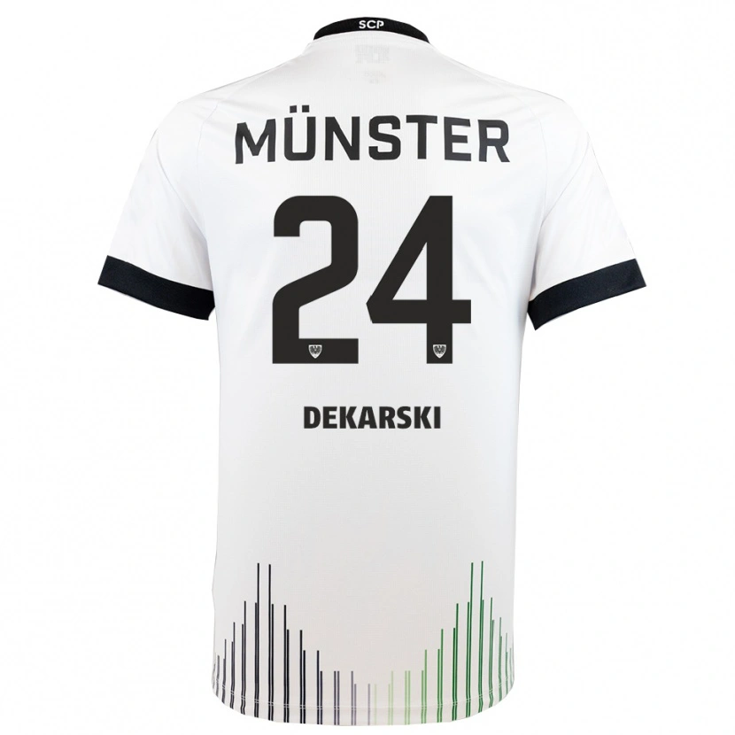Danxen Kid Lasse Dekarski #24 White Black Away Jersey 2025/26 T-Shirt