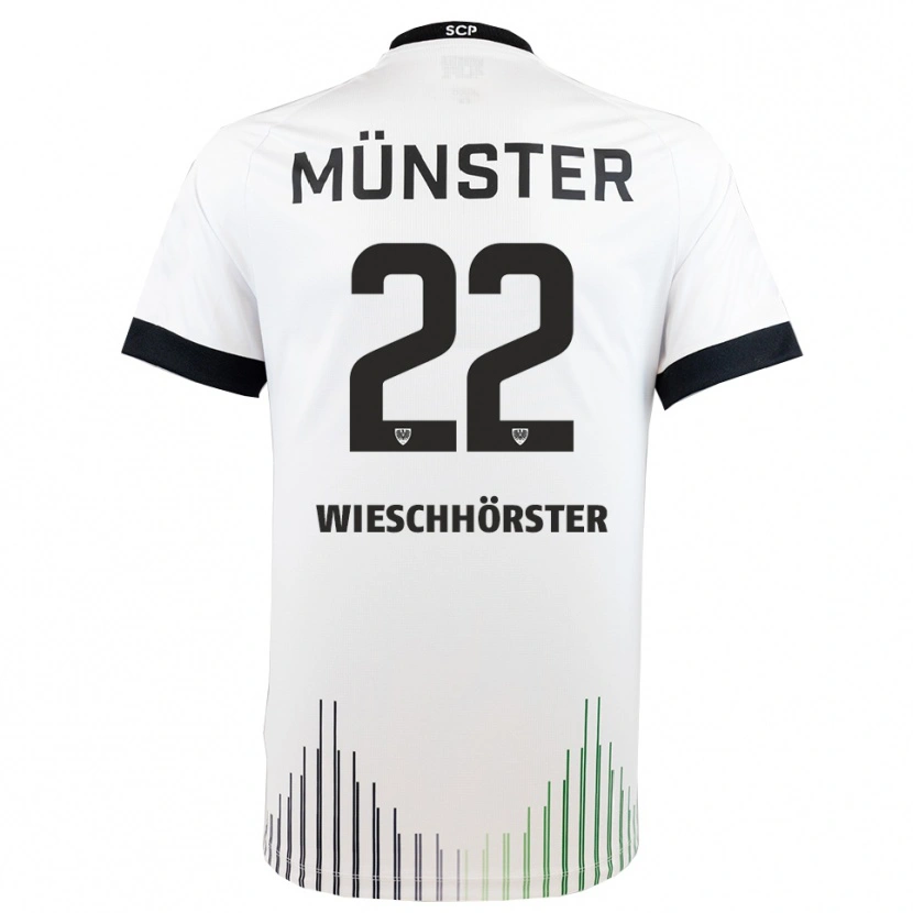 Danxen Kid Falk Wieschhörster #22 White Black Away Jersey 2025/26 T-Shirt