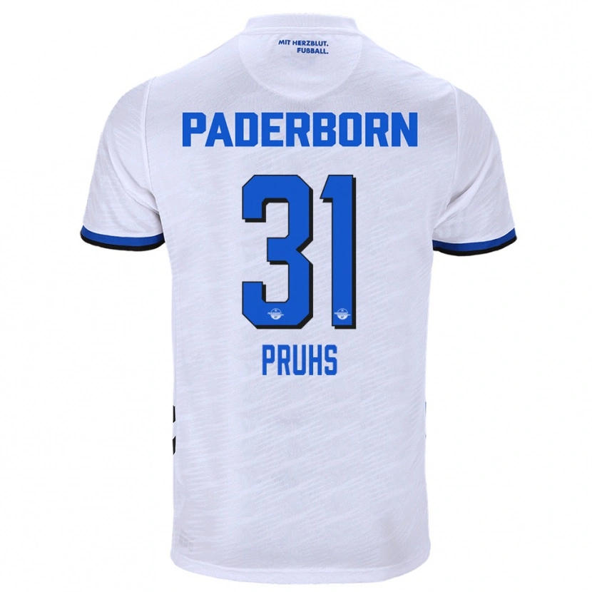 Danxen Kid Florian Pruhs #31 White Blue Away Jersey 2025/26 T-Shirt