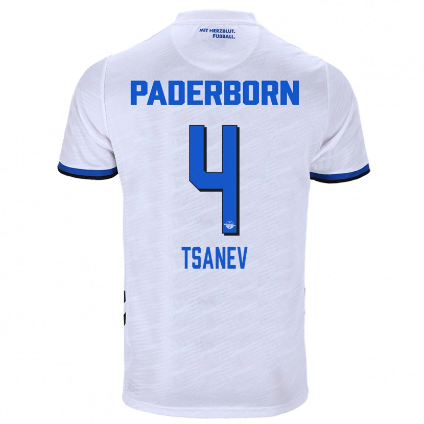 Danxen Kid Simeon Tsanev #4 White Blue Away Jersey 2025/26 T-Shirt