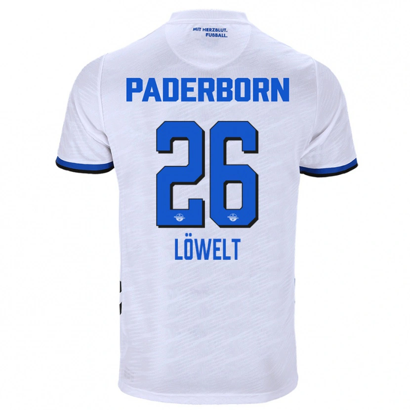 Danxen Kid Luca Löwelt #26 White Blue Away Jersey 2025/26 T-Shirt