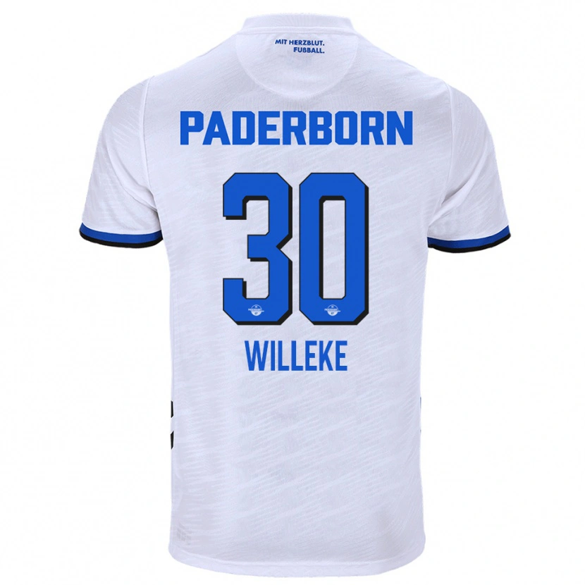 Danxen Kid Nico Willeke #30 White Blue Away Jersey 2025/26 T-Shirt