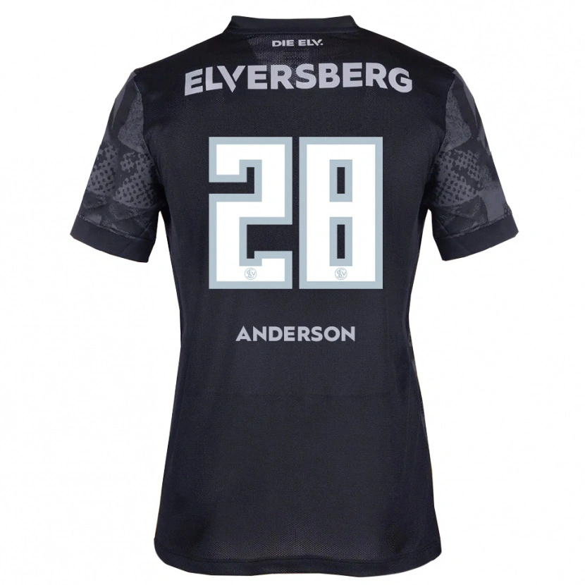 Danxen Kid Mira Anderson #28 Black Gray Away Jersey 2025/26 T-Shirt