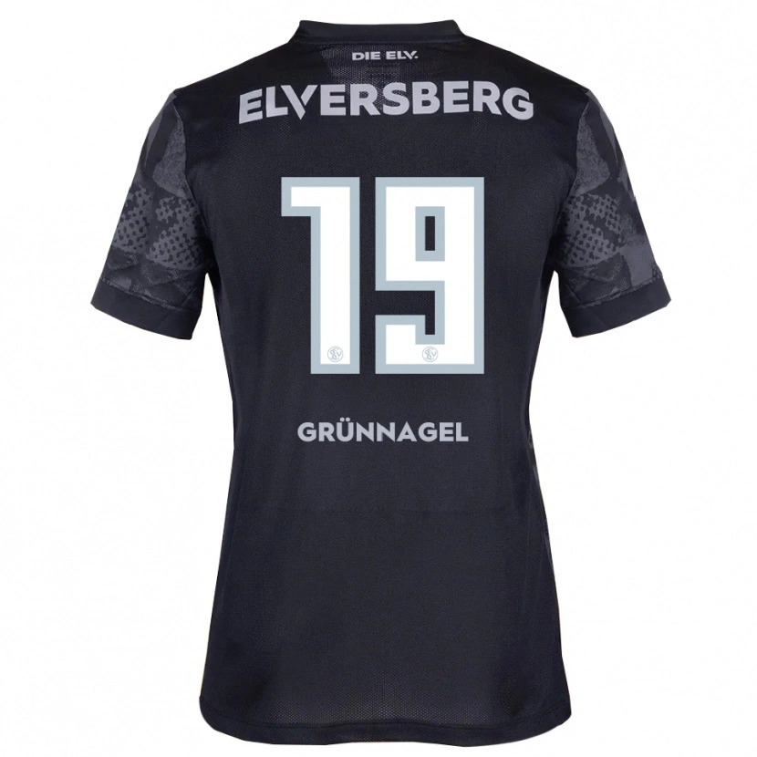 Danxen Kid Lea Grünnagel #19 Black Gray Away Jersey 2025/26 T-Shirt