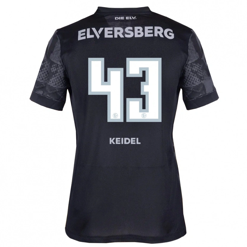 Danxen Kid Felix Keidel #43 Black Gray Away Jersey 2025/26 T-Shirt