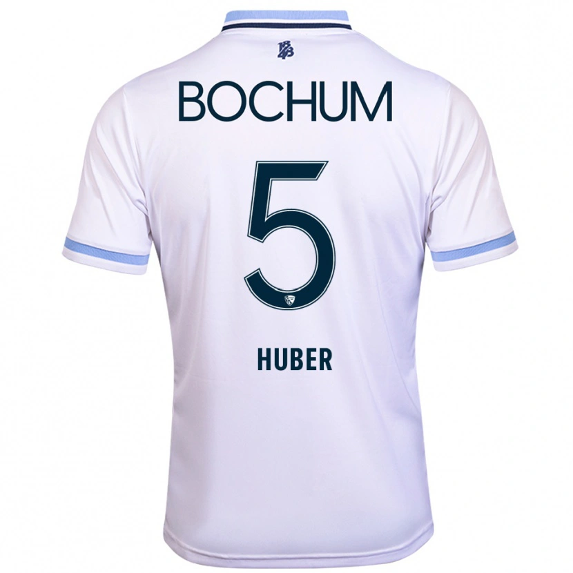 Danxen Kid Lilian Huber #5 White Sky Blue Away Jersey 2025/26 T-Shirt