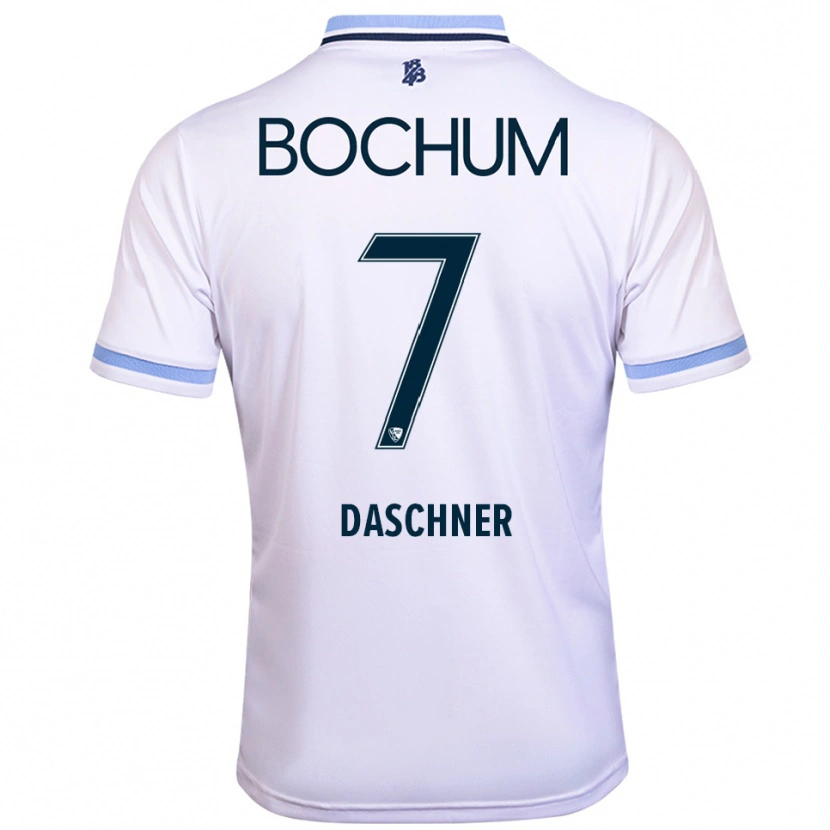 Danxen Kid Lukas Daschner #7 White Sky Blue Away Jersey 2025/26 T-Shirt