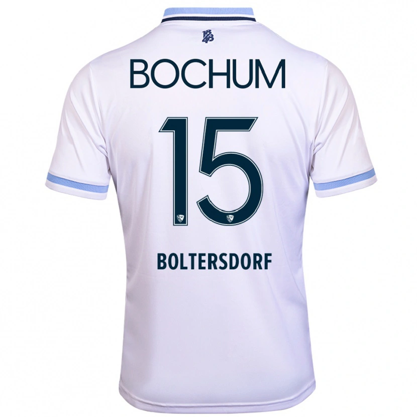 Danxen Kid Sebastian Boltersdorf #15 White Sky Blue Away Jersey 2025/26 T-Shirt