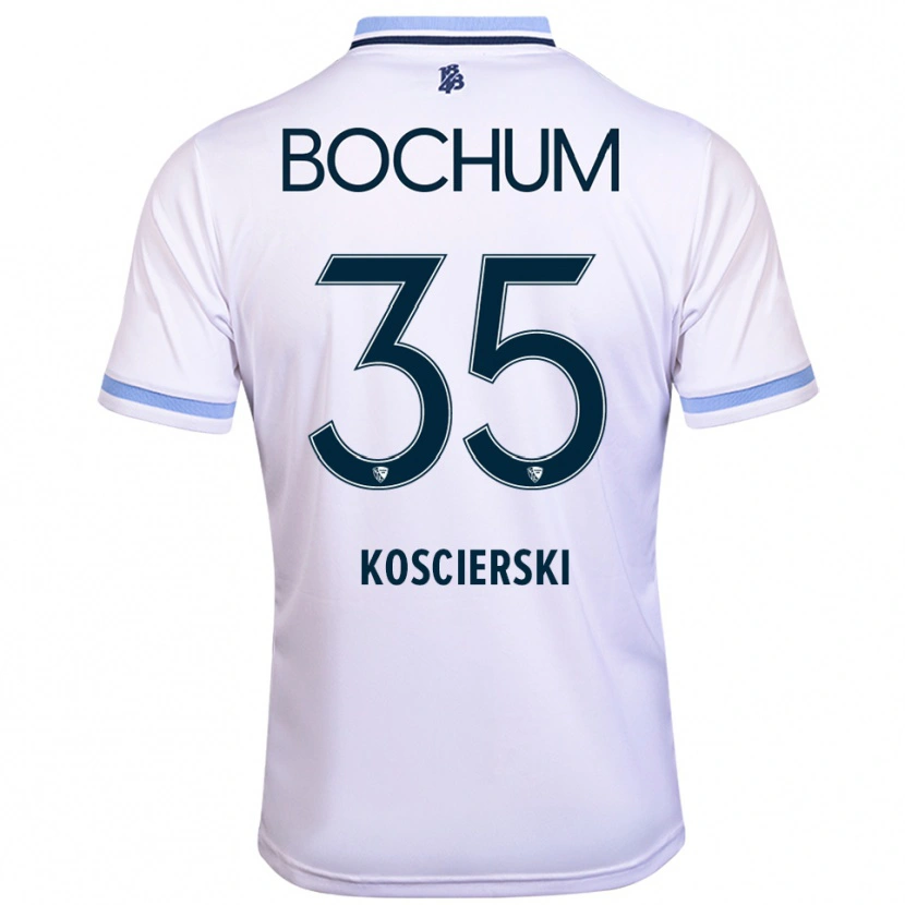 Danxen Kid Kacper Koscierski #35 White Sky Blue Away Jersey 2025/26 T-Shirt