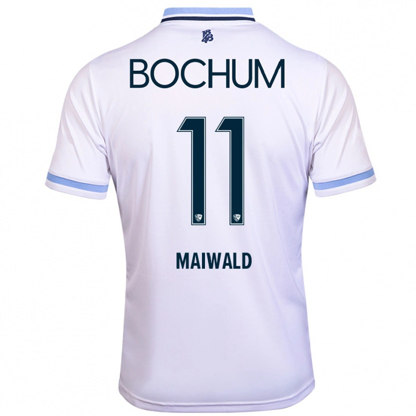 Danxen Kid Anna Maiwald #11 White Sky Blue Away Jersey 2025/26 T-Shirt