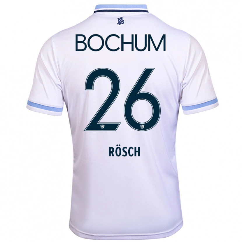 Danxen Kid Romario Rösch #26 White Sky Blue Away Jersey 2025/26 T-Shirt