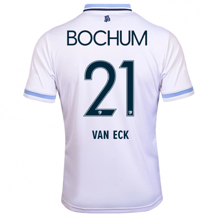 Danxen Kid Ole Van Eck #21 White Sky Blue Away Jersey 2025/26 T-Shirt