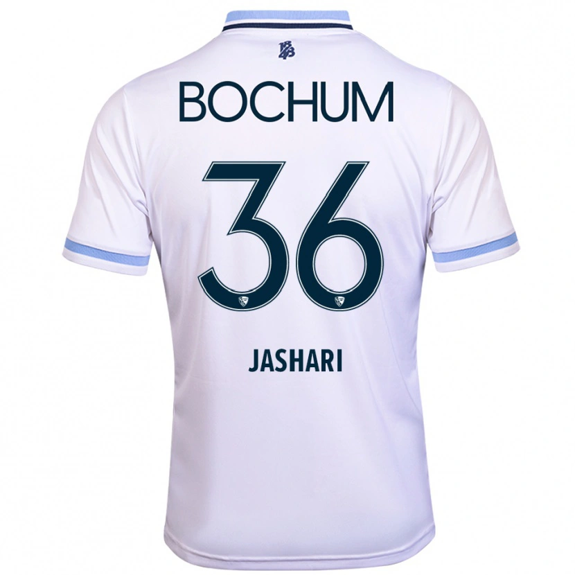 Danxen Kid Lirim Jashari #36 White Sky Blue Away Jersey 2025/26 T-Shirt