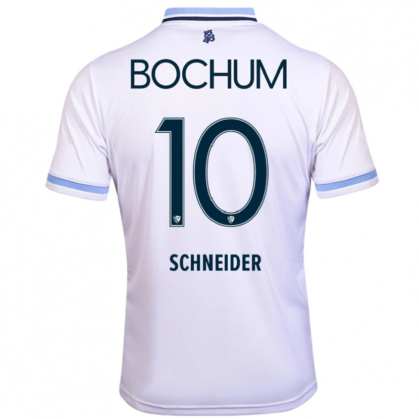 Danxen Kid Ruben Schneider #10 White Sky Blue Away Jersey 2025/26 T-Shirt