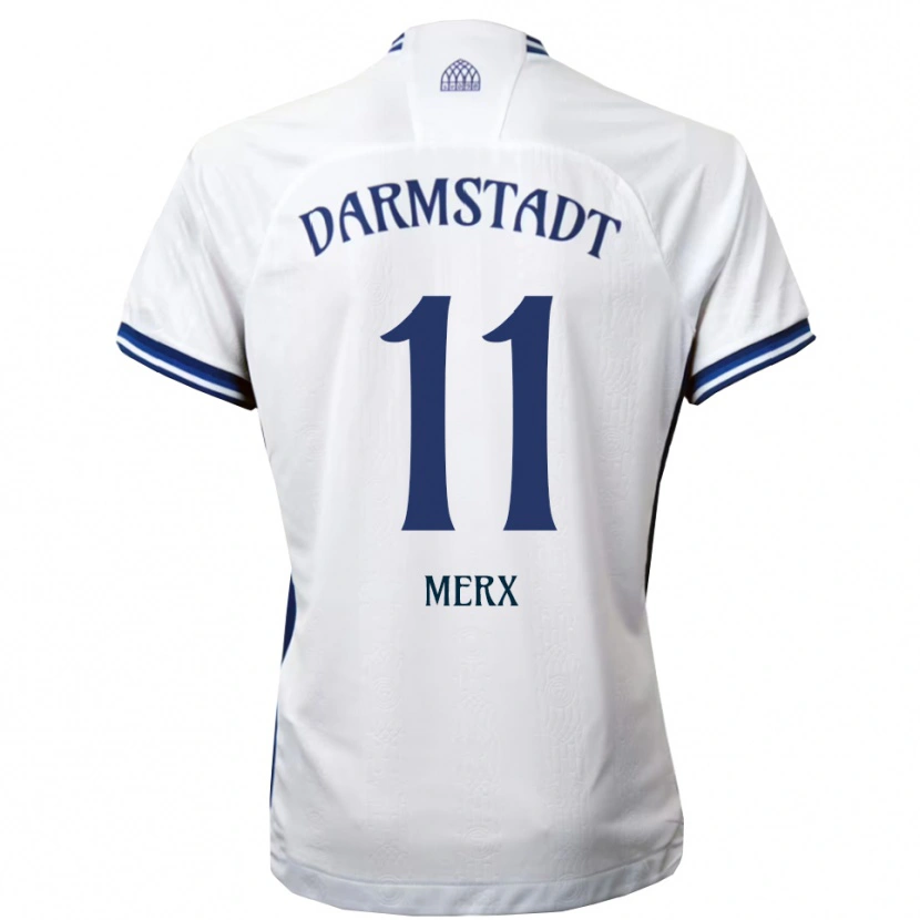 Danxen Kid Manolo Merx #11 White Blue Away Jersey 2025/26 T-Shirt