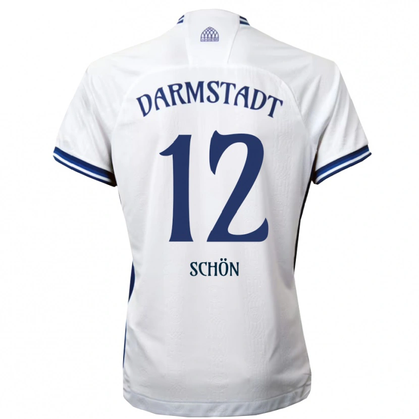 Danxen Kid Lars Schön #12 White Blue Away Jersey 2025/26 T-Shirt
