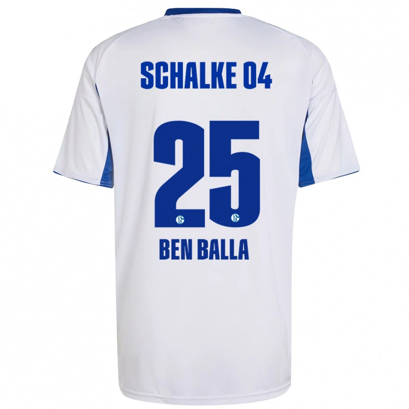Danxen Kid Yassin Ben Balla #25 White Blue Away Jersey 2025/26 T-Shirt