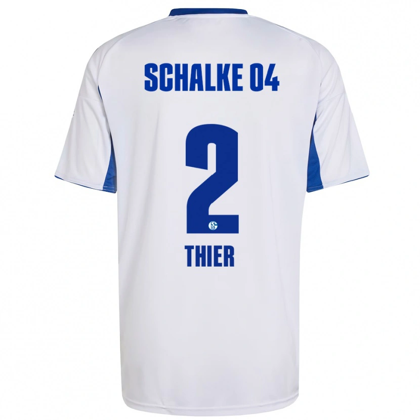 Danxen Kid Silas Thier #2 White Blue Away Jersey 2025/26 T-Shirt