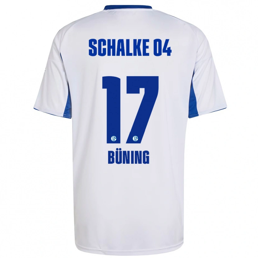 Danxen Kid Michelle Büning #17 White Blue Away Jersey 2025/26 T-Shirt