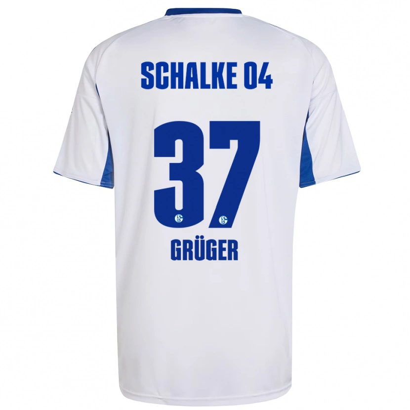 Danxen Kid Max Grüger #37 White Blue Away Jersey 2025/26 T-Shirt