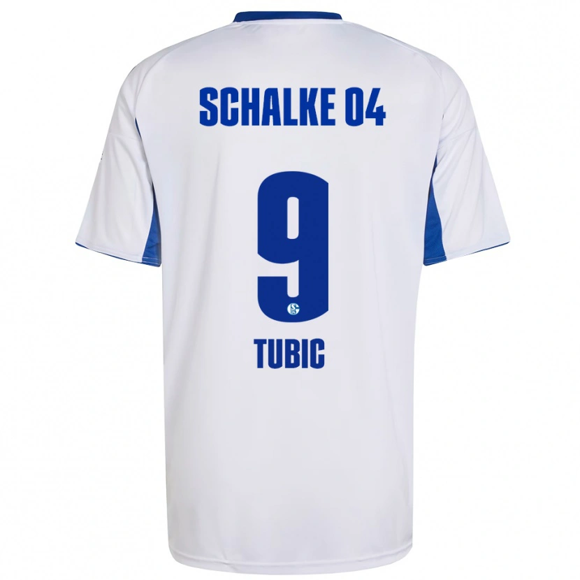 Danxen Kid Malik Tubic #9 White Blue Away Jersey 2025/26 T-Shirt