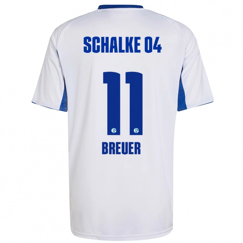 Danxen Kid Simon Breuer #11 White Blue Away Jersey 2025/26 T-Shirt