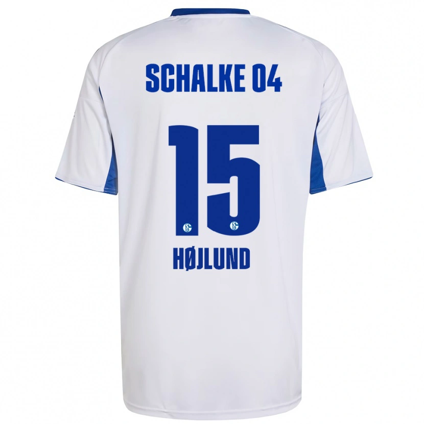 Danxen Kid Emil Højlund #15 White Blue Away Jersey 2025/26 T-Shirt