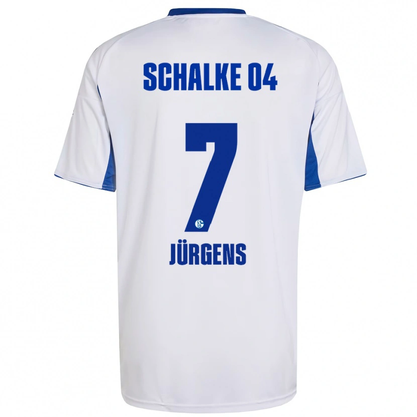 Danxen Kid Celina Jürgens #7 White Blue Away Jersey 2025/26 T-Shirt