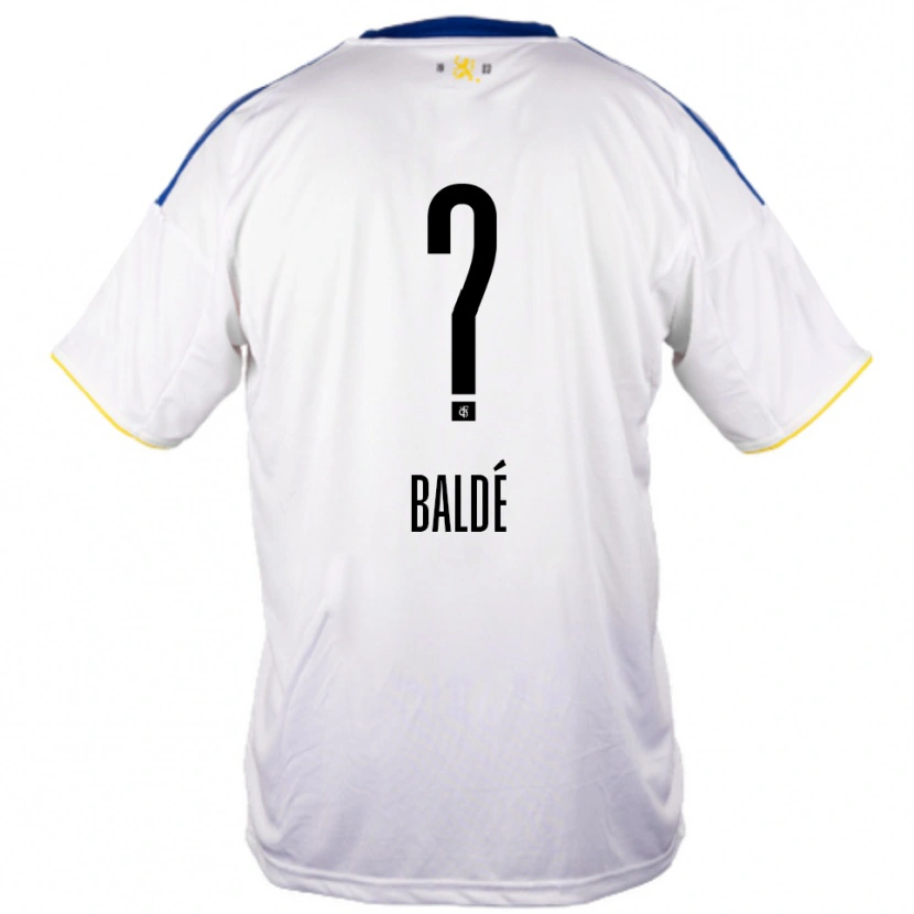 Danxen Kid Madi Baldé #0 White Blue Yellow Away Jersey 2025/26 T-Shirt