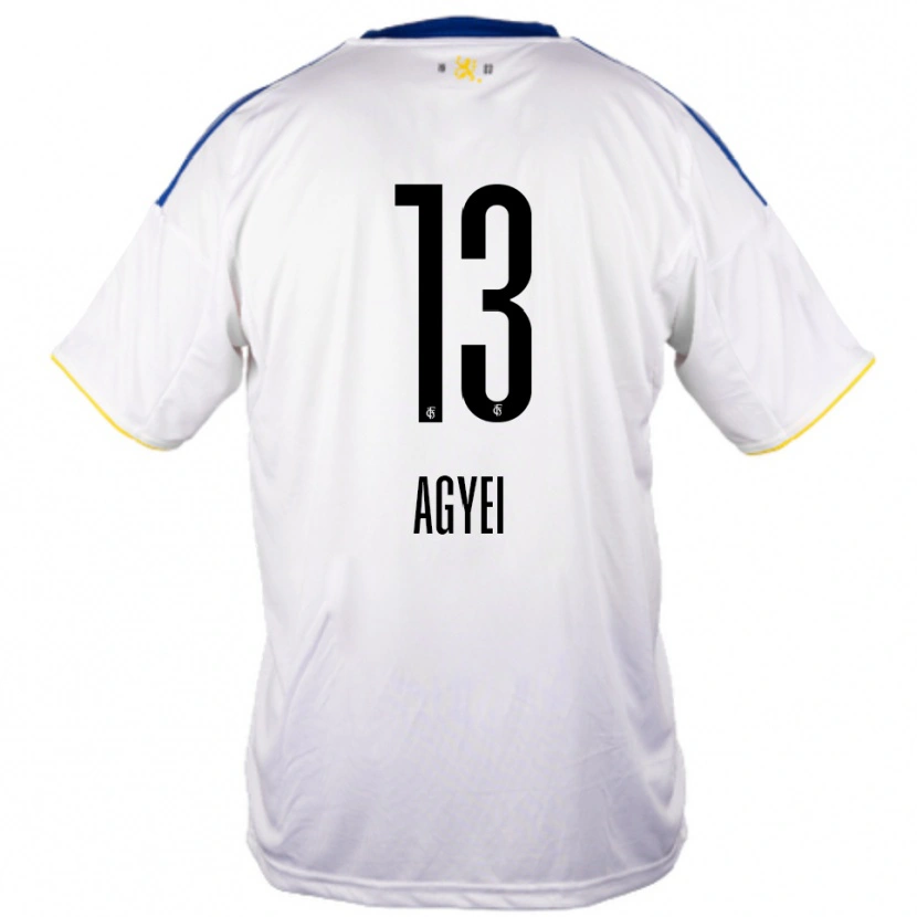 Danxen Kid Chelsea Agyei #13 White Blue Yellow Away Jersey 2025/26 T-Shirt