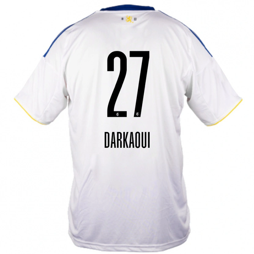 Danxen Kid Gibriel Darkaoui #27 White Blue Yellow Away Jersey 2025/26 T-Shirt