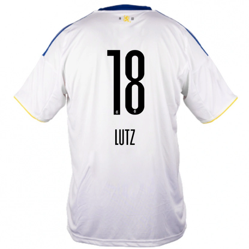 Danxen Kid Moritz Lutz #18 White Blue Yellow Away Jersey 2025/26 T-Shirt