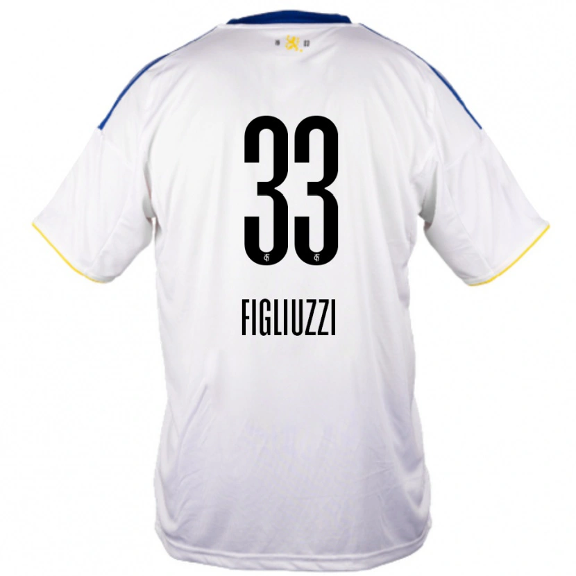 Danxen Kid Silvano Figliuzzi #33 White Blue Yellow Away Jersey 2025/26 T-Shirt