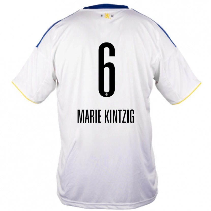 Danxen Kid Lilly Marie Kintzig #6 White Blue Yellow Away Jersey 2025/26 T-Shirt