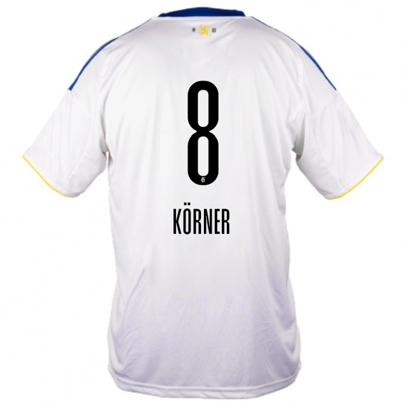 Danxen Kid Anna Körner #8 White Blue Yellow Away Jersey 2025/26 T-Shirt