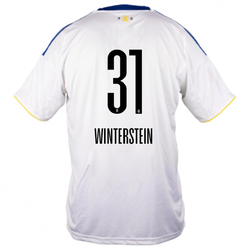 Danxen Kid Lea Winterstein #31 White Blue Yellow Away Jersey 2025/26 T-Shirt