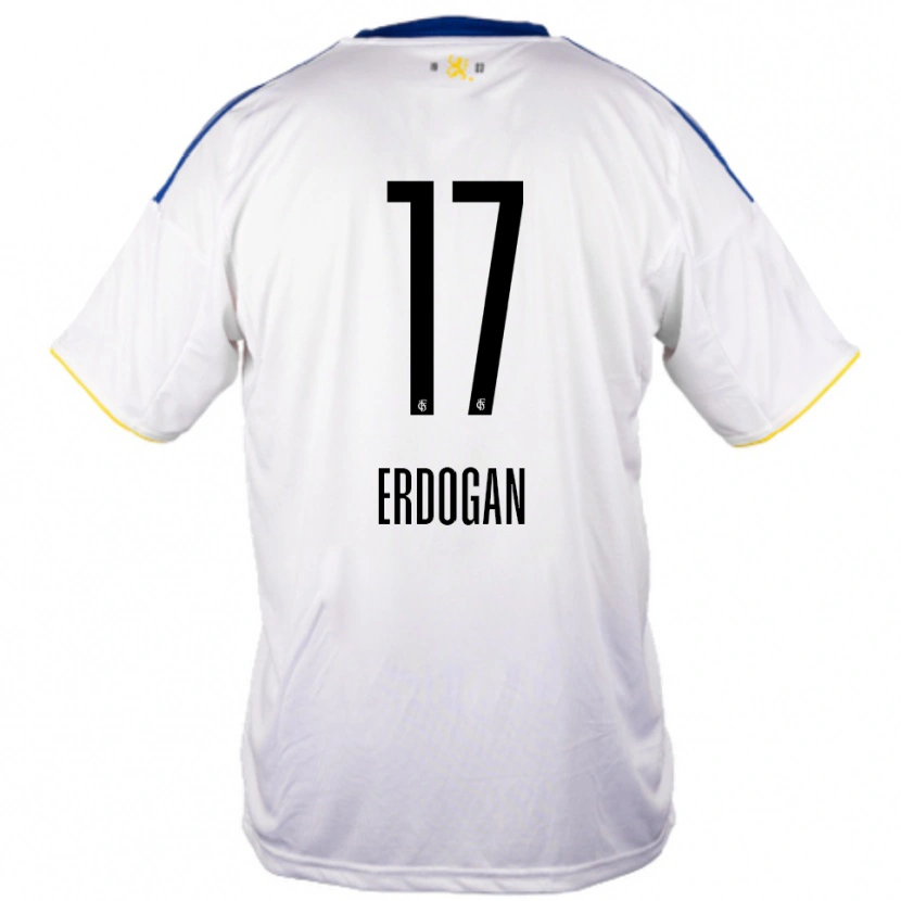 Danxen Kid Emirhan Erdogan #17 White Blue Yellow Away Jersey 2025/26 T-Shirt