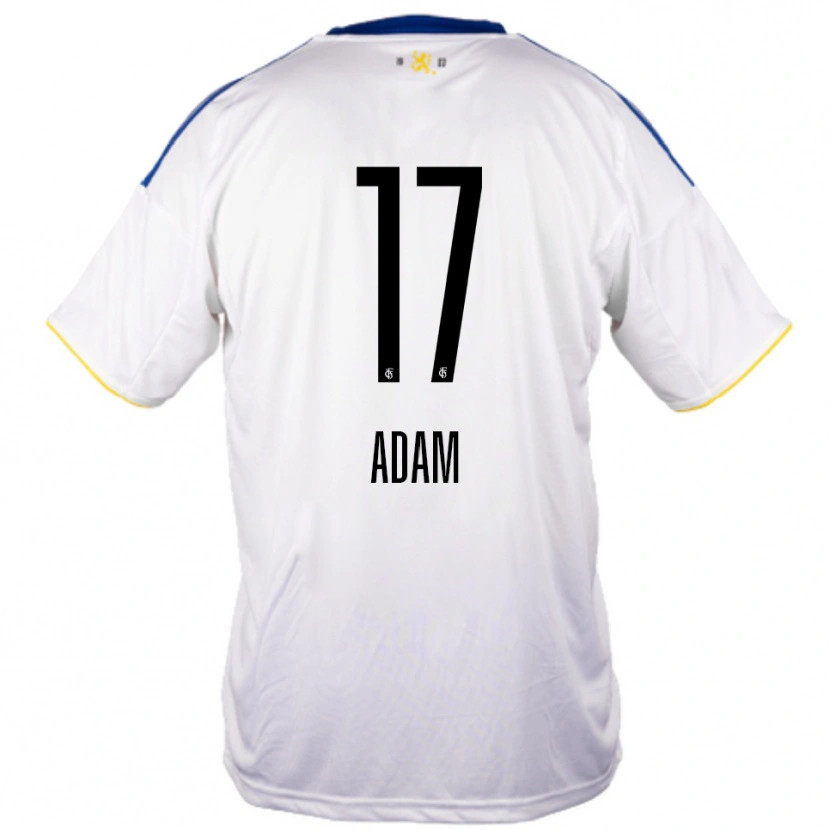 Danxen Kid Maximilian Adam #17 White Blue Yellow Away Jersey 2025/26 T-Shirt