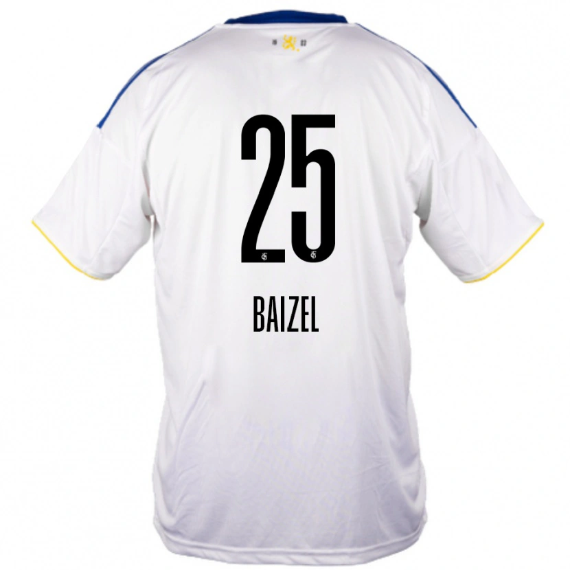 Danxen Kid David Baizel #25 White Blue Yellow Away Jersey 2025/26 T-Shirt