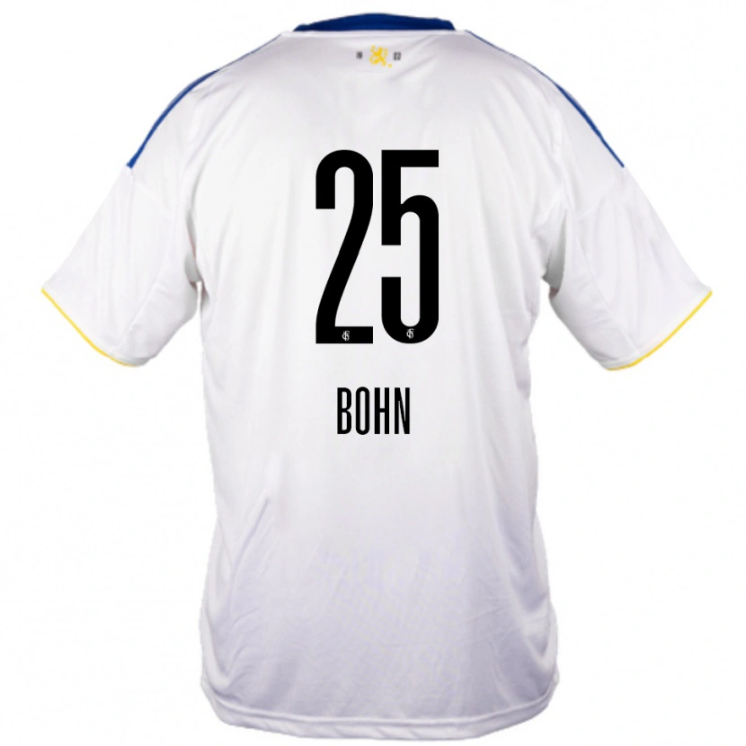 Danxen Kid Etienne Bohn #25 White Blue Yellow Away Jersey 2025/26 T-Shirt