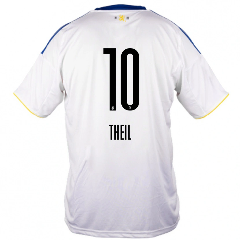 Danxen Kid Larissa Theil #10 White Blue Yellow Away Jersey 2025/26 T-Shirt