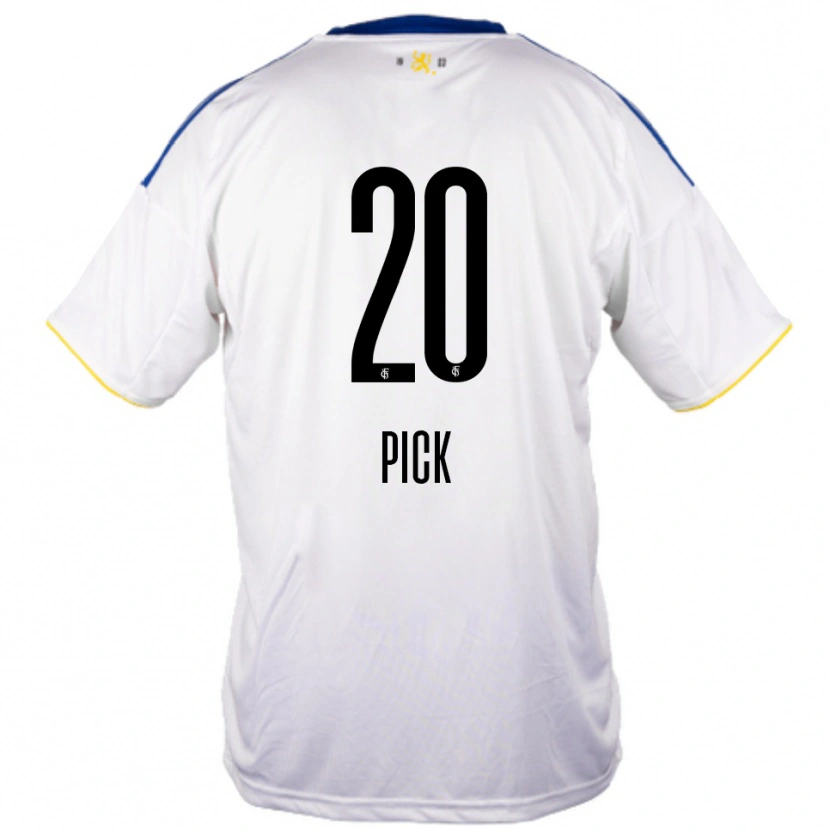 Danxen Kid Florian Pick #20 White Blue Yellow Away Jersey 2025/26 T-Shirt