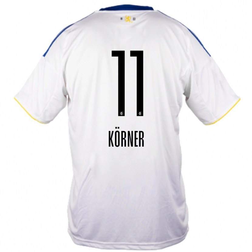 Danxen Kid Lea Körner #11 White Blue Yellow Away Jersey 2025/26 T-Shirt