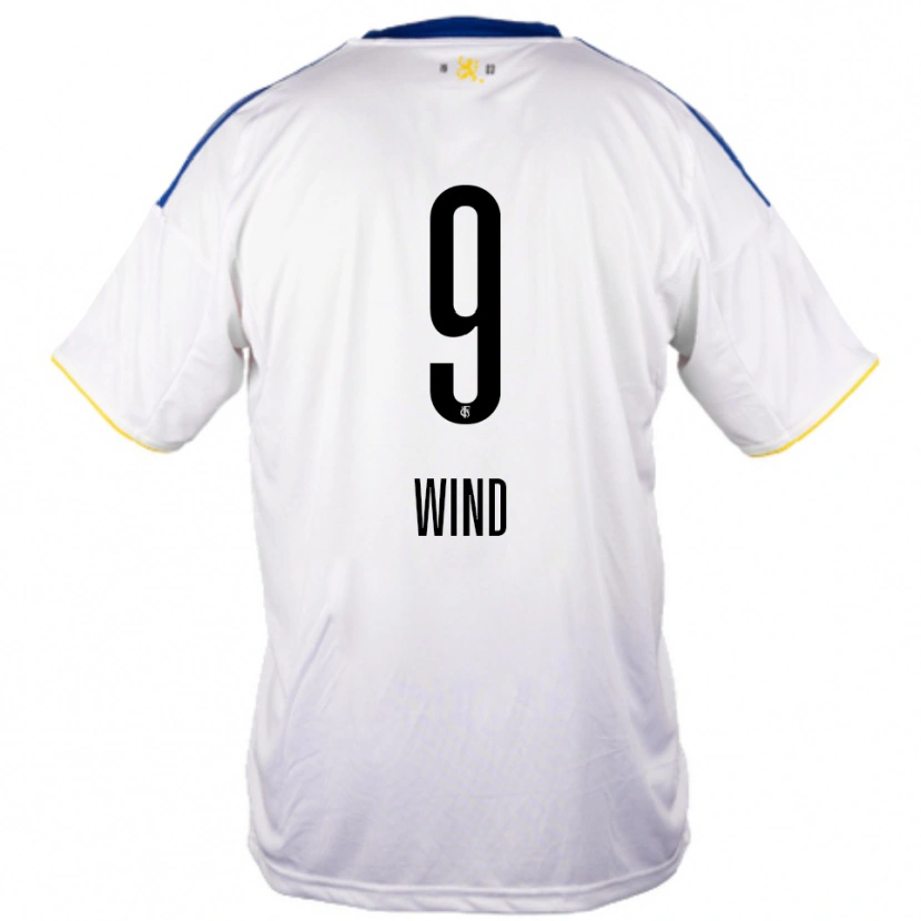 Danxen Kid Lena Wind #9 White Blue Yellow Away Jersey 2025/26 T-Shirt