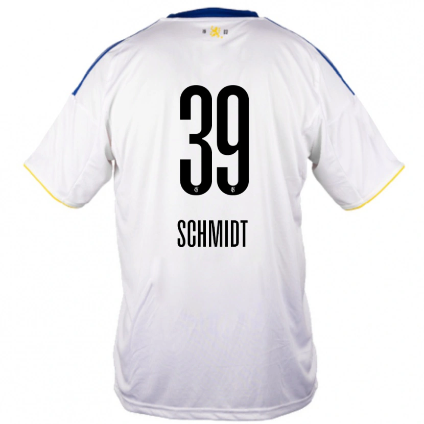 Danxen Kid Patrick Schmidt #39 White Blue Yellow Away Jersey 2025/26 T-Shirt