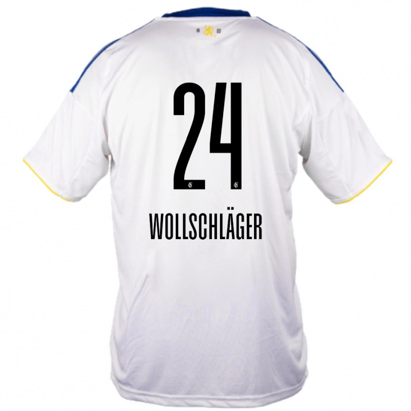 Danxen Kid Luca Wollschläger #24 White Blue Yellow Away Jersey 2025/26 T-Shirt