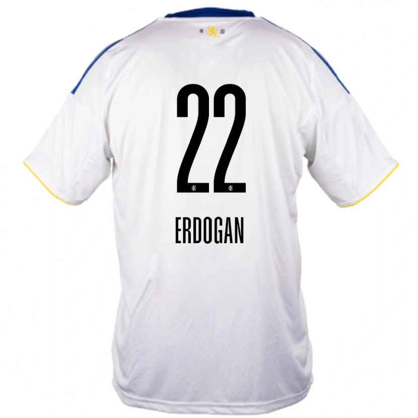Danxen Kid Batuhan Erdogan #22 White Blue Yellow Away Jersey 2025/26 T-Shirt