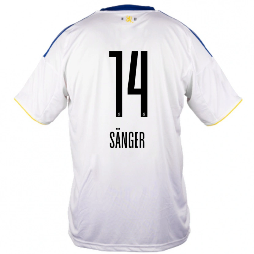 Danxen Kid Aaron Sänger #14 White Blue Yellow Away Jersey 2025/26 T-Shirt