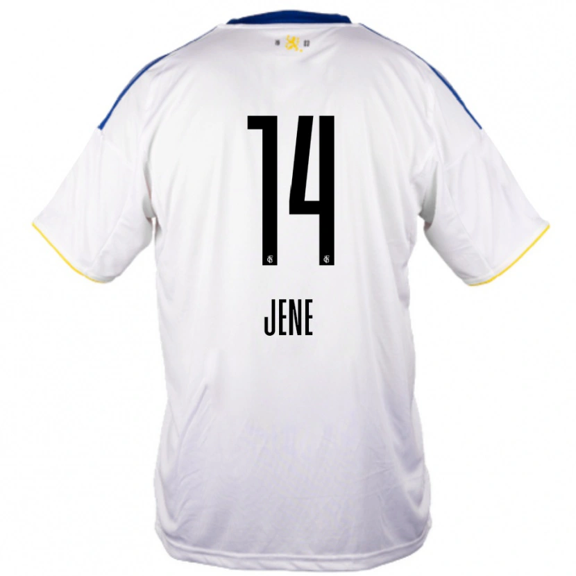 Danxen Kid Maximilian Jene #14 White Blue Yellow Away Jersey 2025/26 T-Shirt