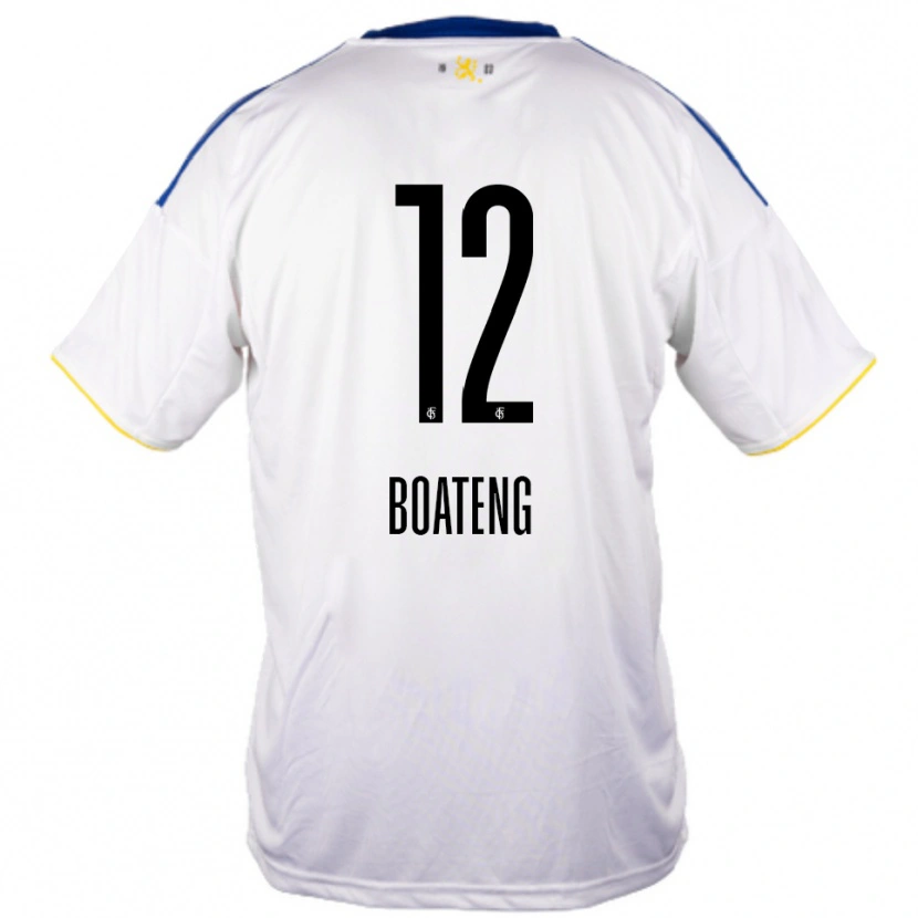 Danxen Kid Divine Boateng #12 White Blue Yellow Away Jersey 2025/26 T-Shirt